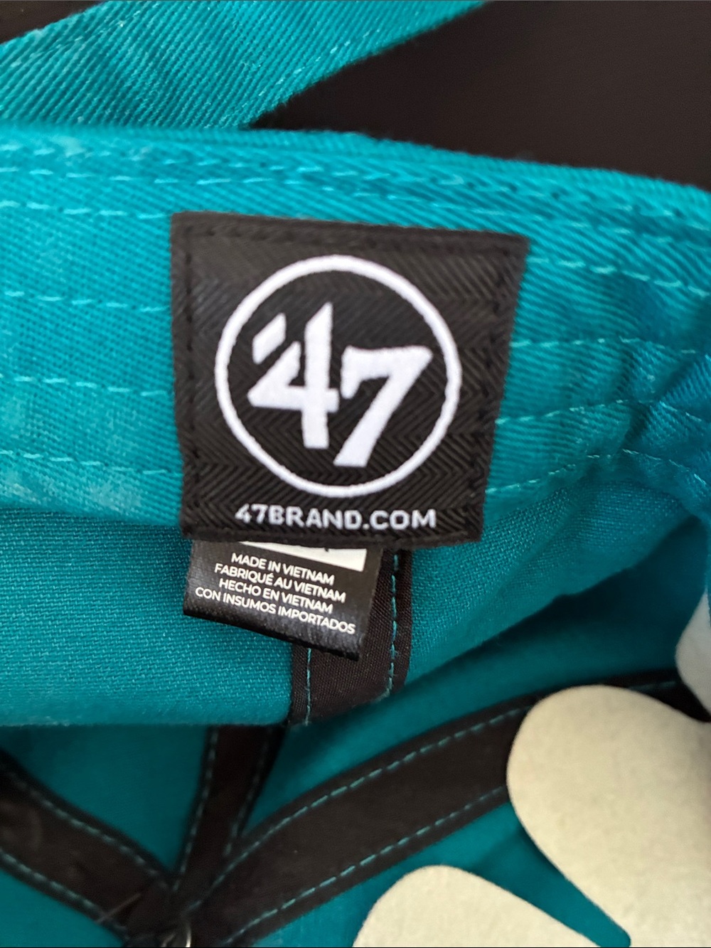 47 Miami Marlins Teal Logo Adjustable Cap - Picture 8 of 10